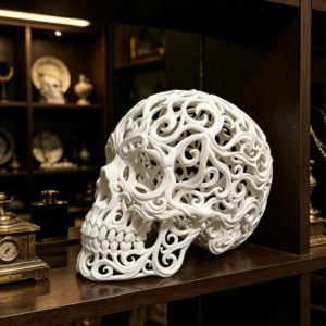 voronoi style decorative skull