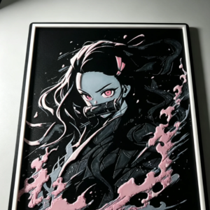 nezuko kamado from demon slayer (relief art)